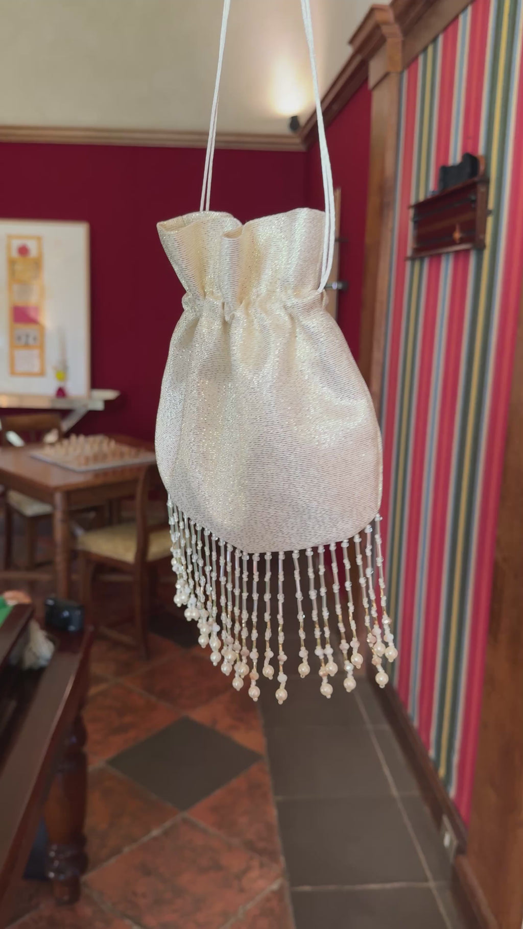 Daphne Bag with beaded fringes